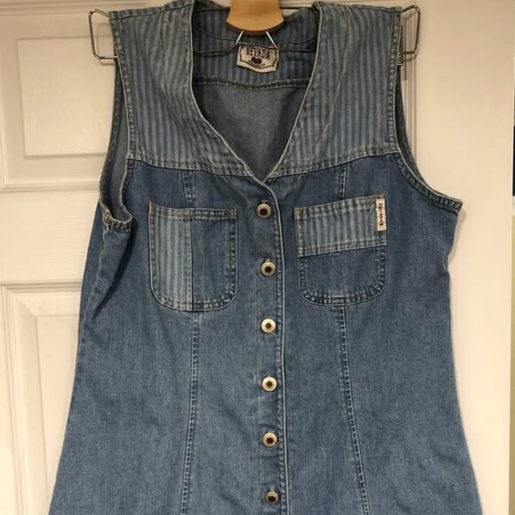 Vintage Nevada Denim Dress - Picture 1 of 6